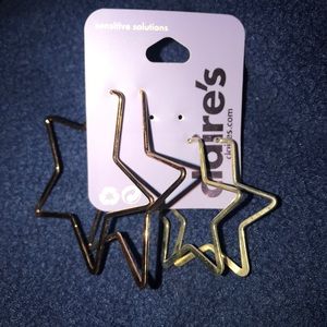 NWT Star Shaped Hoops from Claires